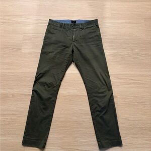 J. Crew Men's Dark Olive Chinos Slim 484 29x30